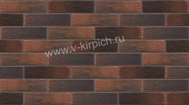 Кирпич керамический лицевой пустотелый 1NF кортен флеш руст  с утолщенной стенкой СТРОЙПОЛИМЕРКЕРАМИКА